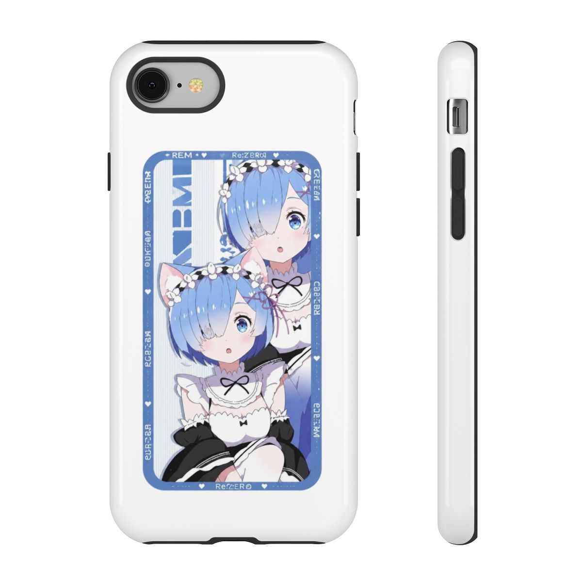 Re Zero Phone Case Compatible with iPhone 16/15/14/13/12/11/X/8/7 Multi-Model Rem Phone Cover Anime Kawaii (for iPhone 13 Pro,03) | Re:Zero
